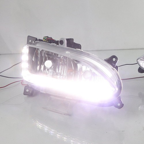 Right LED DRL Daytime Running Light Fog Lamp For Hyundai / IX45 Santa Fe 2013-15 - Picture 9 of 12