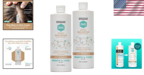 Champú de zinc de uso diario 16 oz paquete de 2 - brillo y manejabilidad para todo el cabello - Imagen 2 de 9