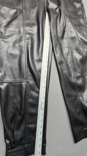 Sam Edelman Women's Faux Leather Tapered Pants Black size 10 - Picture 8 of 13