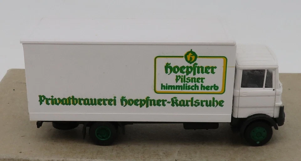 Praline Ho 1/87 Camion Mb Mercedes Lp 809 Hoepfner Pilsner Trasporto Birra - Immagine 3 di 4