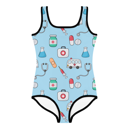 Kids Nurse Swimsuit #1 - Baby Girl Teens Bathing Suit Nursing Student RN LPN NP - Picture 10 of 18