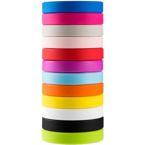 20 Silicone Wristbands BLANK Wrist Band Bracelets Free Shipping Pick Size Colors - Picture 1 of 2