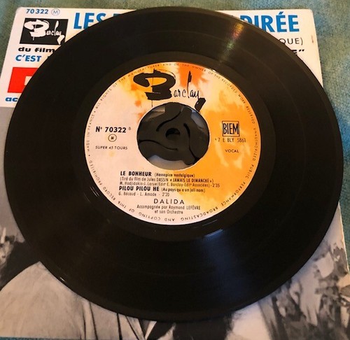 Dalida/RLESO - Les Enfants Du Piree - Org France 1960 OST EP 45 in P/S - Chanson - Picture 3 of 6