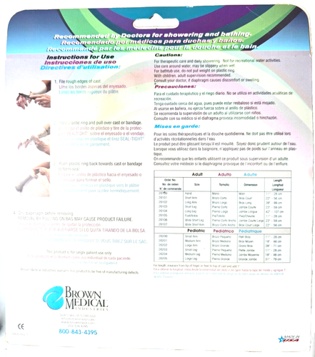 SEAL-TIGHT Marrone Medico Cast & Benda Proteggi Piede Caviglia 20105 - Foto 2 di 5