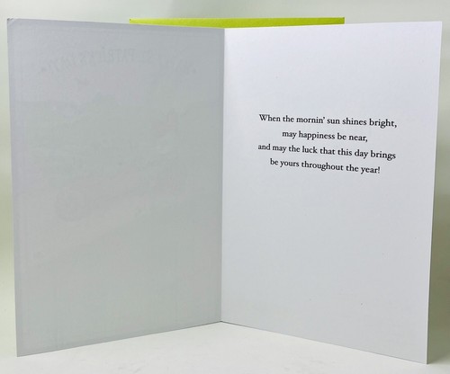 ST Patrick’s Day May Happiness Be Near And The Luck Be Yours Hallmark Card - Picture 2 of 3