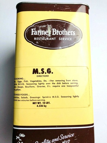 De colección Farmer Brothers MSG Lata #143560 Raro Contenedor de Especias Cocina Memorabilia - Imagen 5 de 8