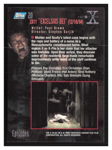 The X-Files Trading Cards (1996) Season 2 Pick your Card(s) - Picture 8 of 60