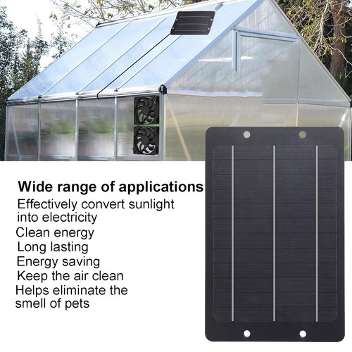 10W Solar Panel Fan Waterproof Solar Extractor Fan for Greenhouse Chicken House - Picture 8 of 12