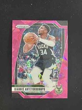 Giannis Anterokounmpo 2024-25 Panini Prizm Pink Ice Prizm Bucks #85