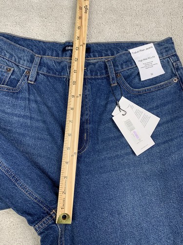 Pantalones de mezclilla para mujer Calvin Klein tiro alto años 90 talla 32 azul precio de venta sugerido por el fabricante 79,50 USD nuevos con etiquetas - Imagen 13 de 17