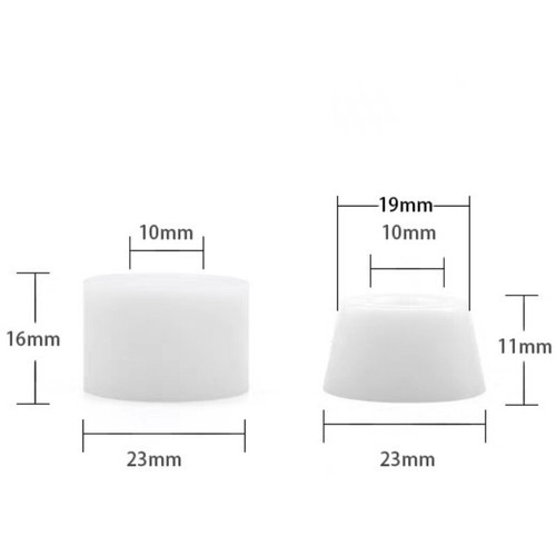 Skateboard Bushings, Long-Board Truck Bushings Washers Pivot Cups Set, Black - Picture 2 of 4