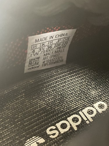 Adidas Mens Yeezy Boost 350 V2 Black Red Size 4 - Picture 6 of 8