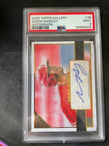 2020 Topps Gallery Baseball Adam Haseley Auto  Philadelphia Phillies #38 PSA 9 - Picture 1 of 2