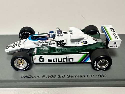 Spark F1 WC Williams FW08 n°6 K. Rosberg GP Allemagne 1982 1/43 S7499 0425 - Foto 2 di 4