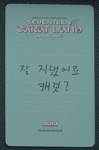SEVENTEEN in Carat Land 6th Fan Meeting Memory Book Member Photocards Official - Bild 24 von 47