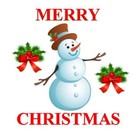 Merry Christmas Snowman Aluminium Square Fridge Magnet Souvenir