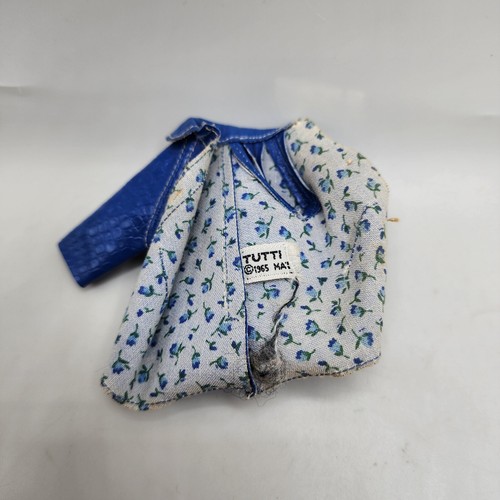Barbie Tutties Blue Leather Coat  Mattel winter - Picture 2 of 2
