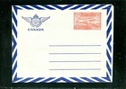 LOT 15851 UNUSED UA13 POSTAL STATIONERY AIR LETTER CANADA AIRPLANE