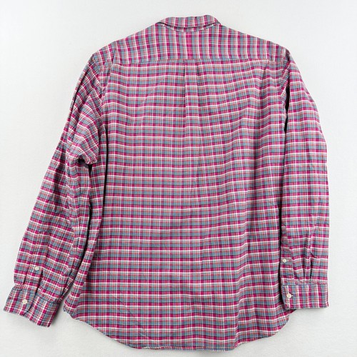 POLO RL Pink Plaid 100% Cotton Size XXL Flesh Pony Shirt Mens Button Down - Picture 2 of 6