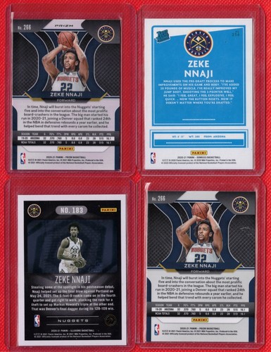 ZEKE NNAJI RCs 4x Lot of 2020-21 Panini Prizm, Donruss & Illusions Rookie Cards - Picture 2 of 2