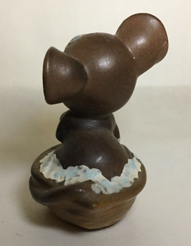 Vintage ~ Josef Original Ceramic 2" Mouse in a Nut Shell Bath Tub - Picture 3 of 6