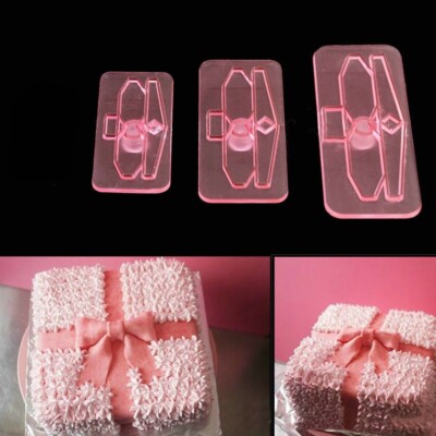 3 Pcs Bowknot Bow Cookie Biscuit Cake Cutter Fondant Plunger Mold Sugarcraft 3 Pcs Bowknot Bow Cookie Biscuit Cake Cutter Fondant Plunger Mold Sugarcraft