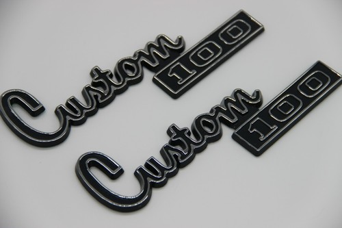 Fits Dodge Custom 100 Truck Fender Emblem Badge 77 78 79 80 Set - Foto 4 di 6