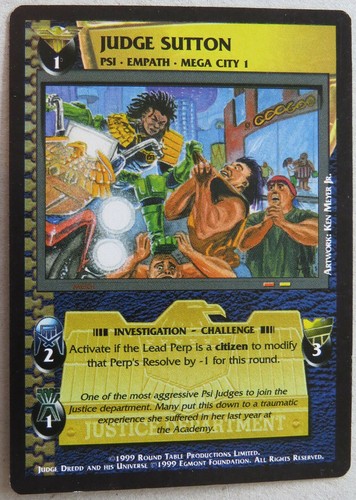 Dredd The Card Game JUDGES 1999 Round Table Productions Judge CCG - Picture 35 of 39