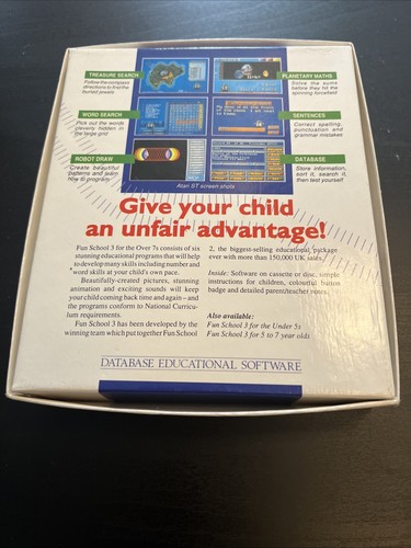 FUN SCHOOL 3 By Database Edu Software For Commodore Amiga 1990 - Unable to test - Photo 2/3