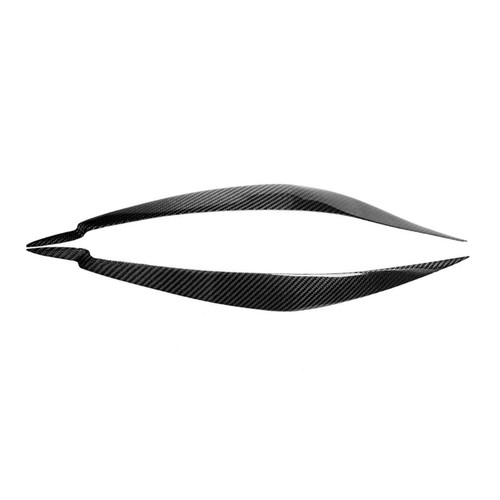 2x Carbon Fiber Headlight Eyelids Eyebrows Cover For 08-14 BMW X6 X6M E71 - Foto 2 di 6