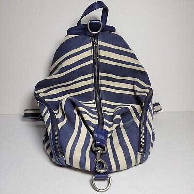 Backpack (Navy Striped Canvas) Backpack (Navy Striped Canvas)