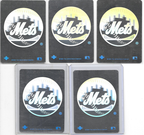 1991 New York Mets Upper Deck Hologram Insert Baseball Card Lot of 5 Cards - Imagen 1 de 2