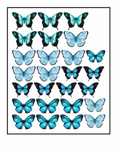 Edible Pre-Cut Wafer Butterfly - Dark Blue - Picture 3 of 3