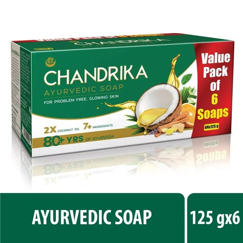 Chandrika Ayurvedische Seifen Baderiegel strahlende strahlende Haut je 125g 6... - Bild 2 von 5