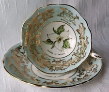 Widemouth Paragon Teacup & Saucer Trillium Ontario, Bone China England