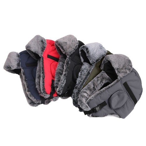 Cappello Invernale Spesso per Uomo Donna Antivento Cappello Aviatore con Fodera in Pelliccia Ecopelliccia Neve - Foto 6 di 36