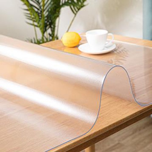 Water Oil Proof Protector Desk Pad Soft Glass Dining Tablecloth Transparent PVC - Picture 7 of 11