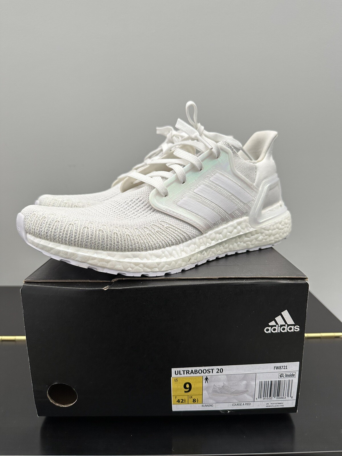 Spectacle Enkelhed Afskedige Adidas Men's Ultra Boost 20 Running Shoes, Triple White/Iridescent, Size US 9 | eBay Spectacle Enkelhed Afskedige Adidas Men's Ultra Boost 20 Running Shoes, Triple White/Iridescent, Size US 9 | eBay
