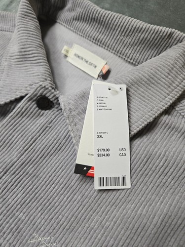 Giacca Honor the Gift 2XL velluto a coste camionista manica corta Russle Westbrook HTG - Foto 5 di 15