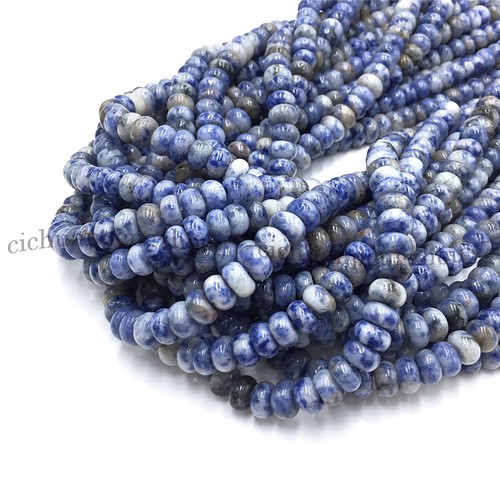 Natural Gemstone Multicolor Smooth Rondelle Spacer Loose Beads Jewelry Making - Picture 60 of 107