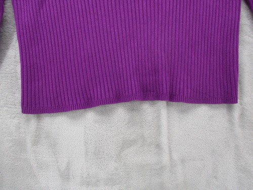 Maglione Liz Claiborne Liz Wear maglia a costine donna grande viola rayon cotone - Foto 10 di 13