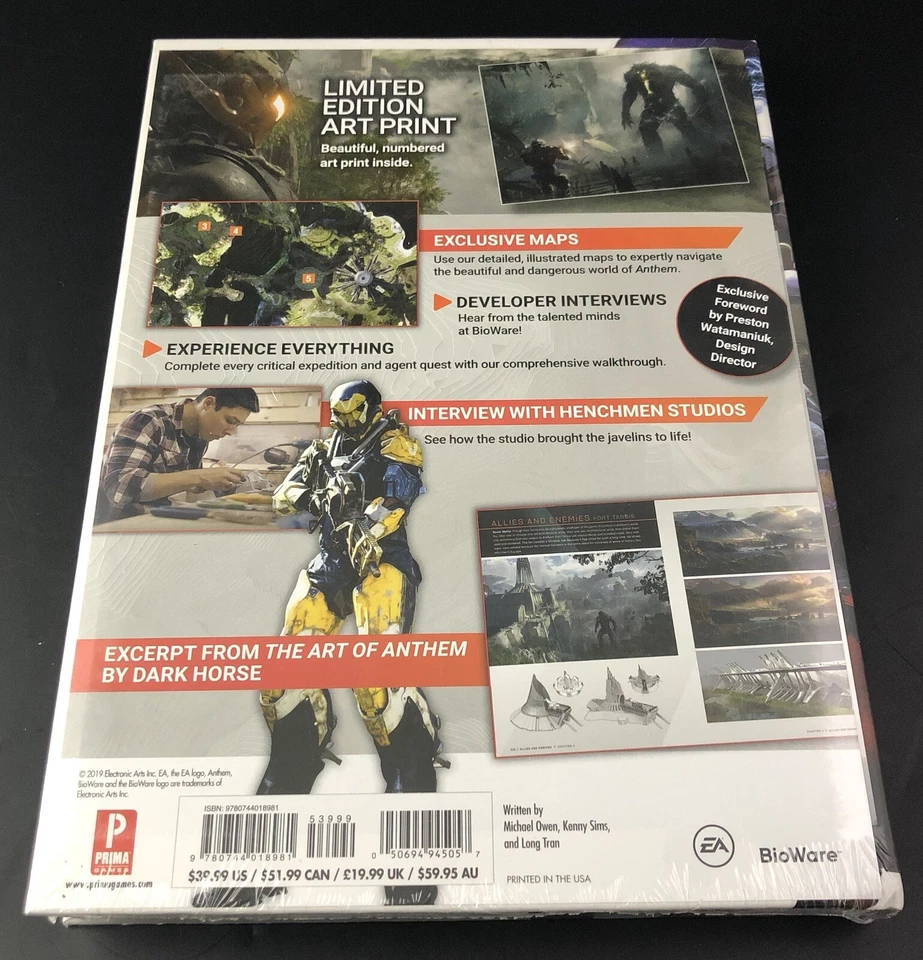 Guía Prima Edición Coleccionista ANTHEM con IMPRESIÓN ARTÍSTICA EDICIÓN LIMITADA Vc8 Foto 2 de 2