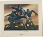 Red Grange Signed LE Bears 1974 Sports Illustrated 18x22 Lithograph Beckett LOA