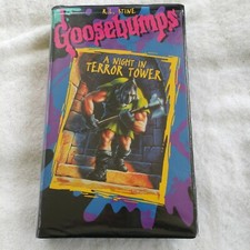 R. L. Stine Goosebumps A Night In Terror Tower (VHS, 1996) Fox Studios Clamshell