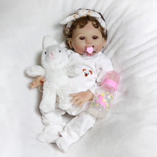 Reborn Baby Dolls Full Body Vinyl Silicone Lifelike Newborn Girl Doll Play Gift - Picture 3 of 7