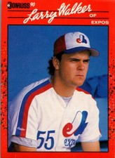 1990 Donruss #578 Larry Walker Montreal Expos
