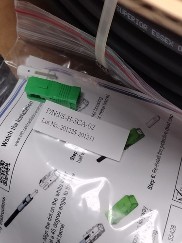 Clearfeild fsh-u1-001-dsn-zzz Superior Essex Optical Fiber Cable 12/20 NEW - Afbeelding 3 van 8