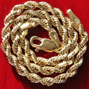 14k-585-Yellow-gold-bracelet-8-37-034-diamond-cut-rope-chain-vintage-handmade-2-3gr