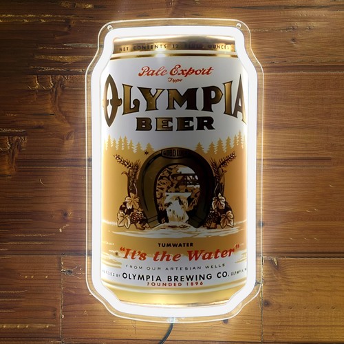 Olympia Bier gegründet 1896 Club Bier Bar Männerhöhle Leuchtreklame Licht Dekor 12x7" K1 - Bild 2 von 5