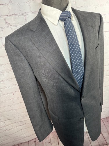 HART SCHAFFNER MARX Mens Gray GLEN PLAID Pleated 2pc Suit 42R Jacket 34x31 Pant - Picture 4 of 16
